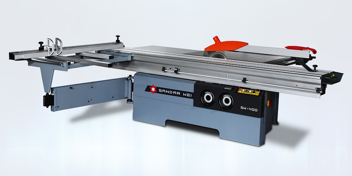 SW-400B High Precision Sliding table Saw With 45° Tilting Saw Blade