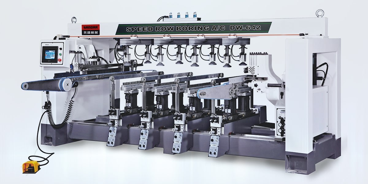 DW-642 Heavy-duty Automatic Six Rows Boring Machine (With Automatic Feeding Device)